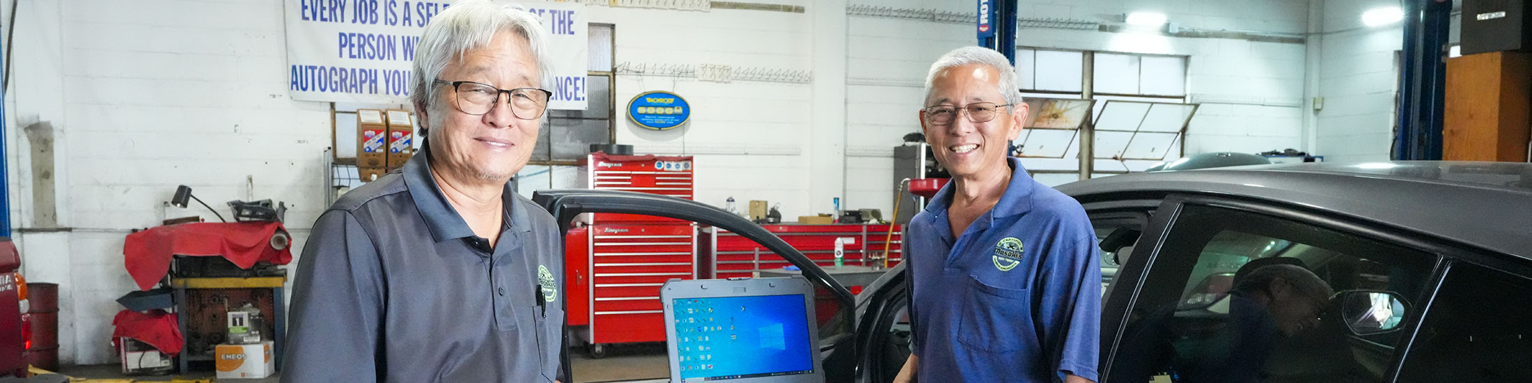 image of Daryl and Dave Masaki at Masaki's Automotive